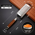 Axyaa Stainless Steel Cheese Grater with Wooden Handle and Vegetable Slicer