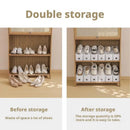Axyaa Double-layer Shoe Stackers: Adjustable Shoe Rack Organizer Shelf