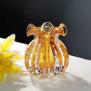 Amber Glass Vase & Lucky Money Bag Set by Axyaa for Stylish Home Decor
