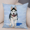Siberian Husky Pillowcase - Axyaa Pet Sofa Cushion Cover, Decorative Dog Print