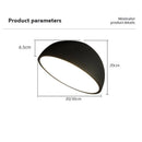 Axyaa Nordic LED Ceiling Light: 20/30CM Semicircle Aluminum Fixture for Living Room, Bedroom, Hallway