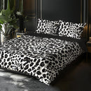 Axyaa Black Leopard Print 3D Soft Brushed Bedding Set for Bedrooms