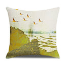 Axyaa Gold Elk Modern Pillowcase Cover for Customizable Bedside Decor