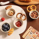 Axyaa Ceramic Seasoning Dish Set - Elegant Tableware for Dipping Sauce and Snacks