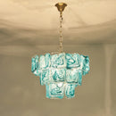 Axyaa Vintage Green Glass Crystal Chandelier Pendant Lamp for Living Room Bedroom