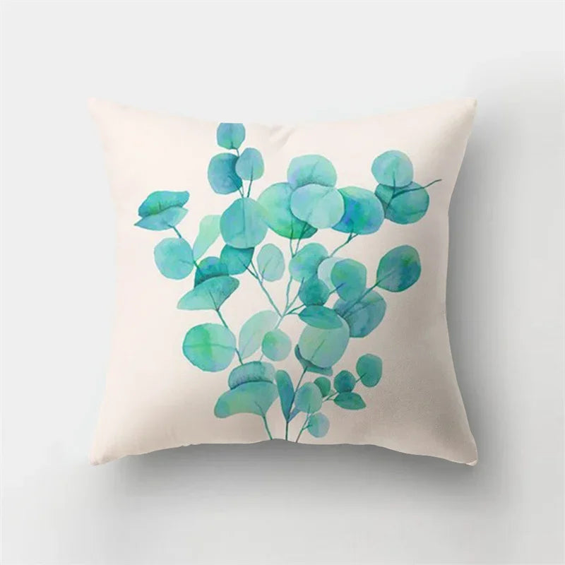 Deer Animal & Natural Leaves Cushion Cover by Axyaa - Home Decoration