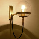 Axyaa Glass Ball Wall Lamp: Modern Nordic Industrial Bedside Light for Living Room, Bedroom, Loft