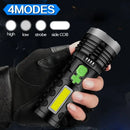 Axya Solar USB Rechargeable Flashlight Waterproof High Lumen Emergency Light