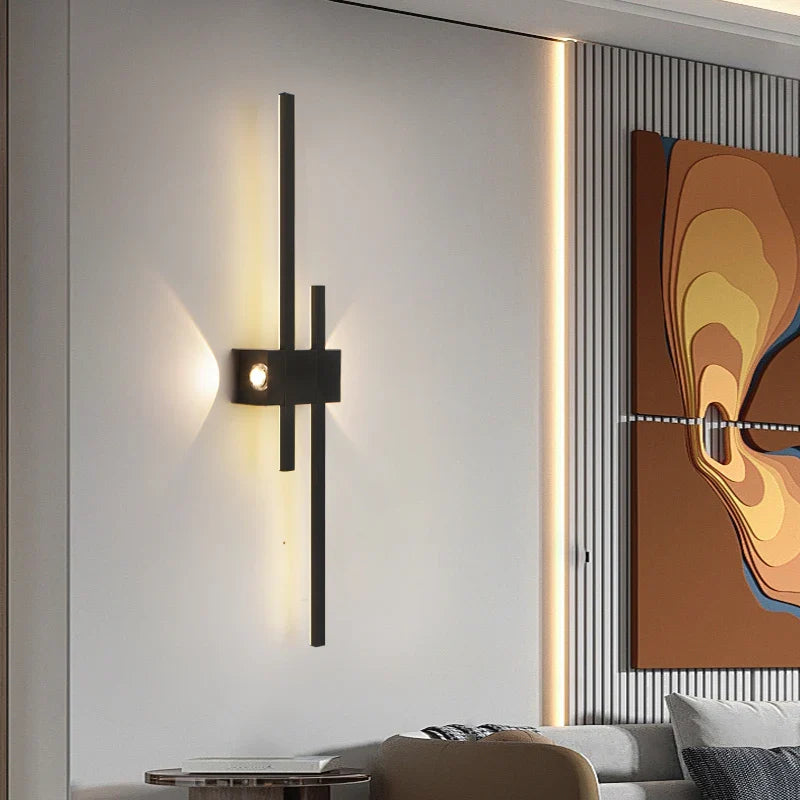 Axyaa Modern Black Wall Lamp Set - Ideal for Living Room, Bedroom, Corridor