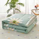 Axyaa Summer Quilt Cotton Plaid Blanket Comfortable Modern Thin Air Condition Blanket