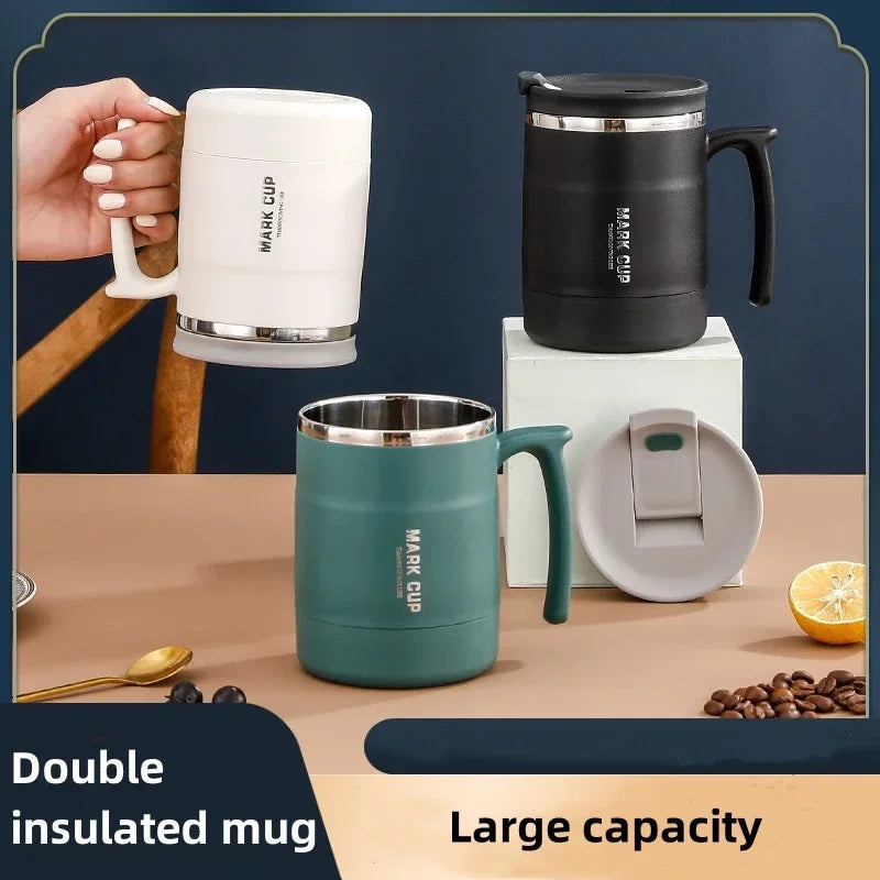 Axyaa Stainless Steel Insulated Travel Coffee Cup - Leak-Proof Mug for Home & Office