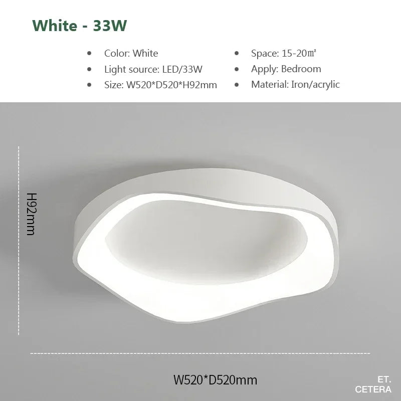 Axyaa Full Spectrum Ceiling Light 2025 | Modern Circular Bedroom Study