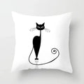 Axyaa Cartoon Black Cat Cushion Cover 45*45cm