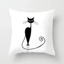 Axyaa Cartoon Black Cat Cushion Cover 45*45cm