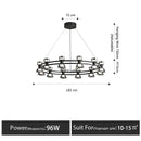 Axyaa Nordic Glass LED Chandelier - Luxury Ceiling Pendant Light for Home Decor