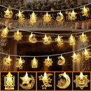 Axyaa Moon Star LED String Lights - Ramadan & Eid Home Decoration