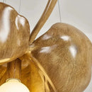 Axyaa Retro Leaf Wood Pendant Light for Commercial Decor, Bar, Restaurant, Hotel, Shop