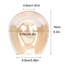Axyaa Amber Glass Lamp Shade D15cm D18cm Vintage Light Fixture Cover