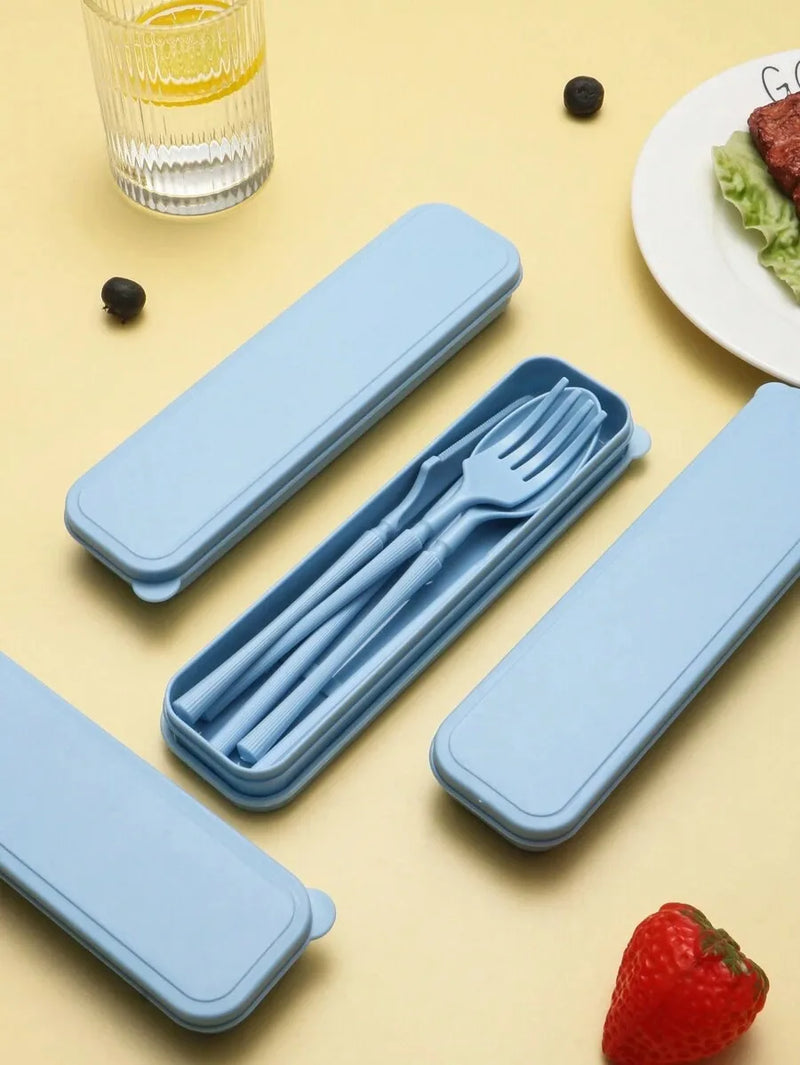 Axyaa Plastic Tableware Set for Picnics, Camping, Student Supplies
