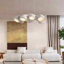 Axyaa Loft White Pendant Light Fixture for Living Room and Dining Room
