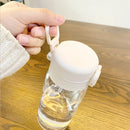 Axyaa Kawaii Cats Glass Water Bottle w/ Straw 500ml Cute Tumbler Gift BPA-Free