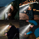 Axya LED Beanie Hat: Knit Winter Headlamp Cap - Rechargeable Unisex Warm Outdoor Hat