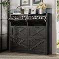 Axyaa 6-Drawer Shoe Cabinet with Metal Handles, Entryway Storage Solution
