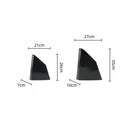 Axyaa Silver Trapezoidal Metal Vase for Home Decoration