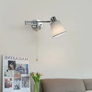 Axyaa Modern Chrome Swing Arm Wall Lamp LED Sconce Reading Light