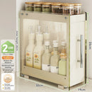 Axyaa Kitchen Pull-out Spice Rack Seasoning Organizer for Countertop Storage