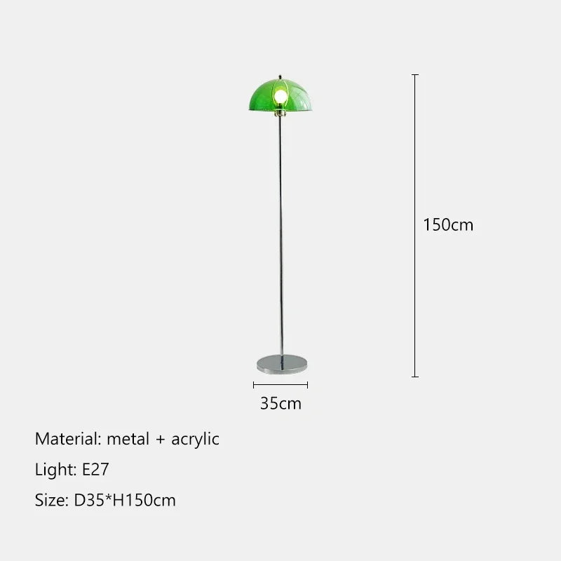 Axyaa Nordic Mushroom Floor Lamp for Retro Bauhaus Living Room