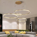 Axyaa Modern Acrylic LED Ring Chandelier for Home & Restaurant Decoration