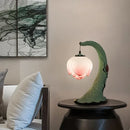 Axyaa Lotus Table Lamp: Chinese Retro Art Decor for Living Room, Bedroom, Study