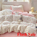 Axyaa Cloud Cotton Lace Summer Quilt Set - Single Thin Cool Quilt