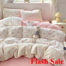 Axyaa Cloud Cotton Lace Summer Quilt Set