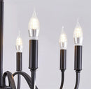 Axyaa Rustic Industrial Candle Chandelier Pendant Light for Living Room Dining Bar
