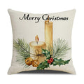 Axyaa Christmas Birds Pillowcase 45X45cm Linen Cushion Cover for Sofa