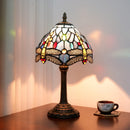 Axyaa Blue Dragonfly Crystal Bedside Table Lamp