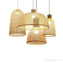 Axyaa Vintage Bamboo Art Pendant Lights - Wood Chinese Suspension Fixtures