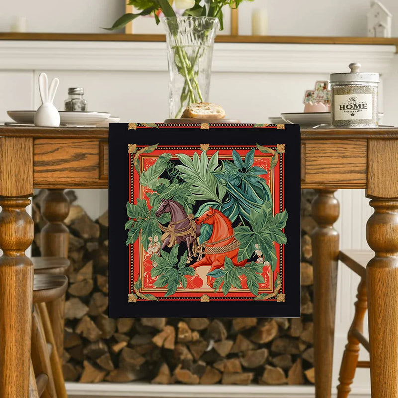 Axyaa Floral Table Runner for Farmhouse Dining and Wedding Decor