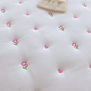 Axyaa Embroidery Floral Mattress Cover Thicken Lace Quilted Bed Cover Queen/King Sizes
