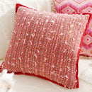Axyaa French Red Pink Cotton Cushion Cover Set