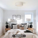 Axyaa Nordic Fabric Ceiling Lamp for Cozy Bedroom & Study Room