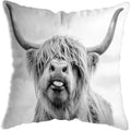 Axyaa Nordic Yak Oxen Highland Cow Cushion Cover for Home Hotel Sofa Bed