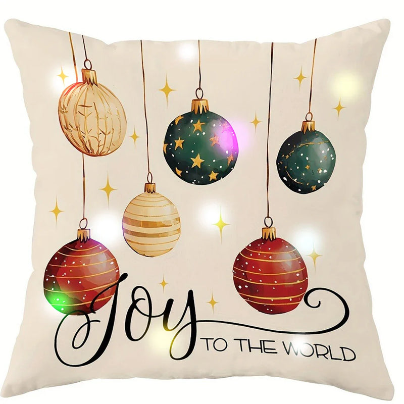 Axyaa LED Nutcracker Tree Pillowcase for Christmas Home Decor