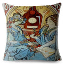 Beige Art Nouveau Gallery Cushion Cover for Home Decor - Axyaa