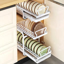 Axyaa Kitchen Pull-out Drainer Storage Rack for Sink Cabinet Tableware Organizing