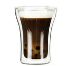 Axyaa Double Wall Glass Cup: Durable, Heat Resistant Drinkware for Home - 250ml
