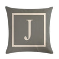 Axyaa Gray Alphabet Decorative Pillow Cover 45x45cm