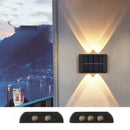Axyaa Solar LED Wall Light: Outdoor Sensor Lamp for Garden, Waterproof Streetlight